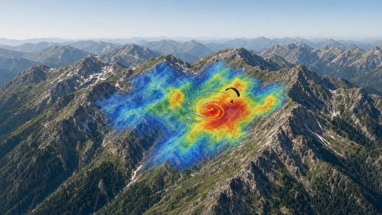 Thermal hotspot overlay rendered on the map