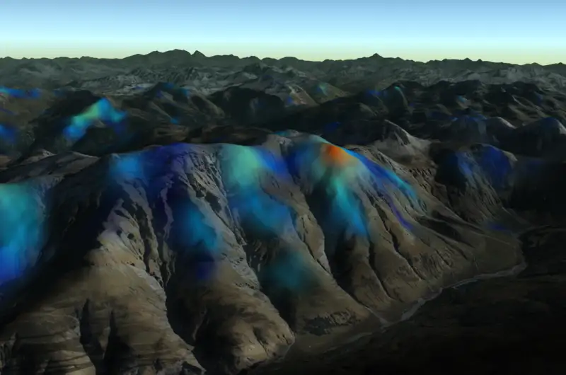 Thermal overlay from KK7 rendered on the map