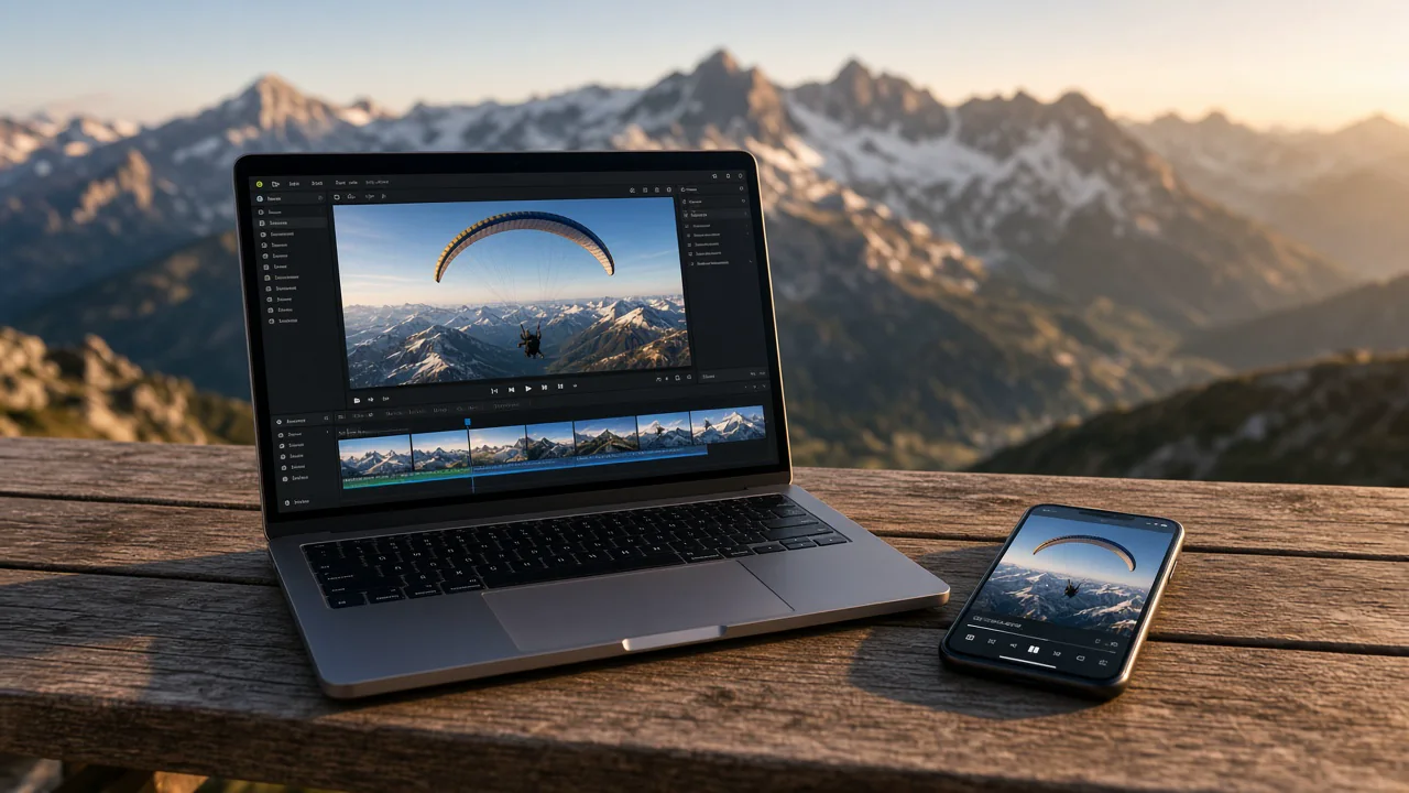 Cinematic video export interface